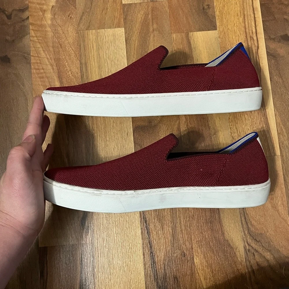 Rothy's Women's Red and Blue Slip-On Sneakers - Picture 6 of 7